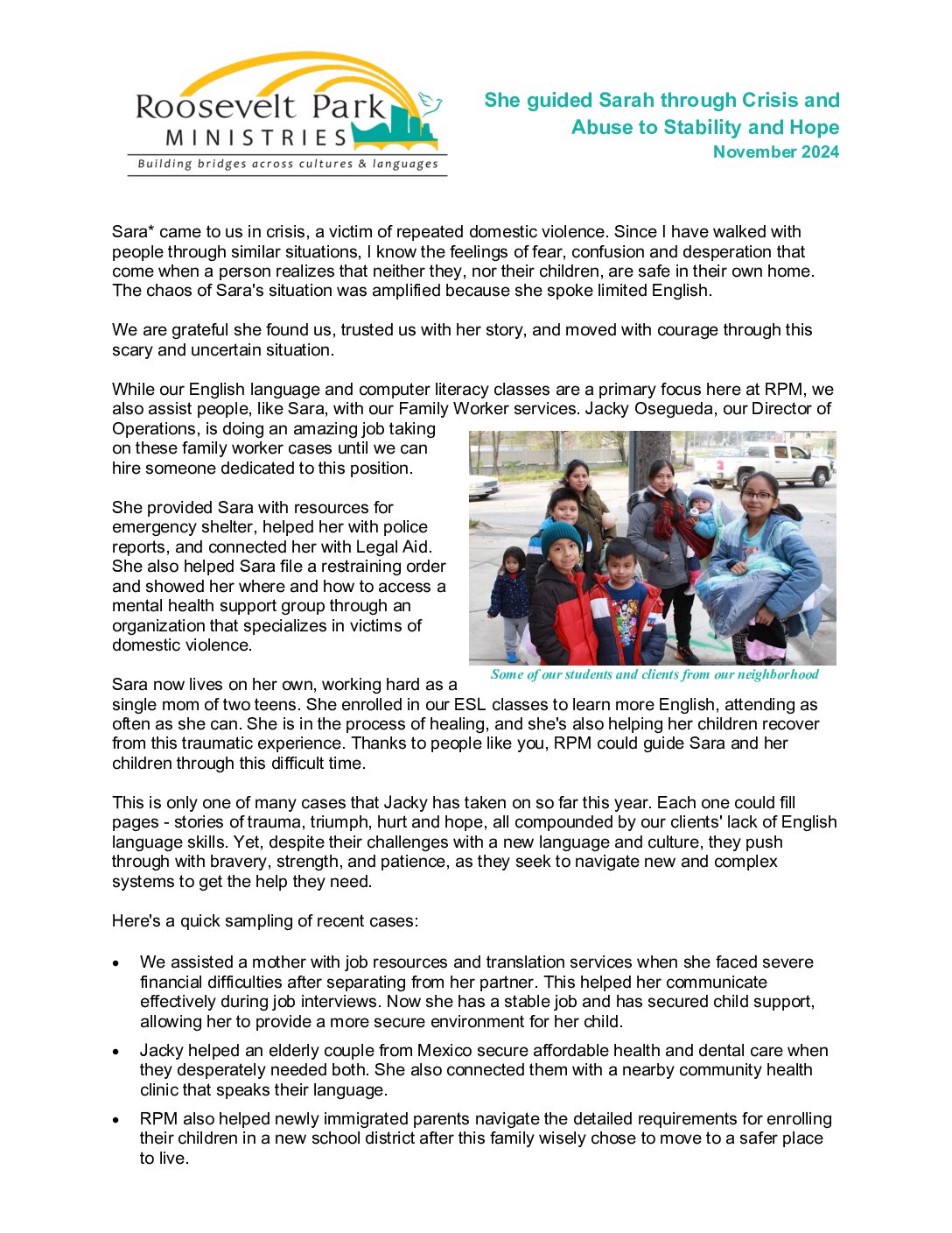 Spring 2023 Newsletter cover page