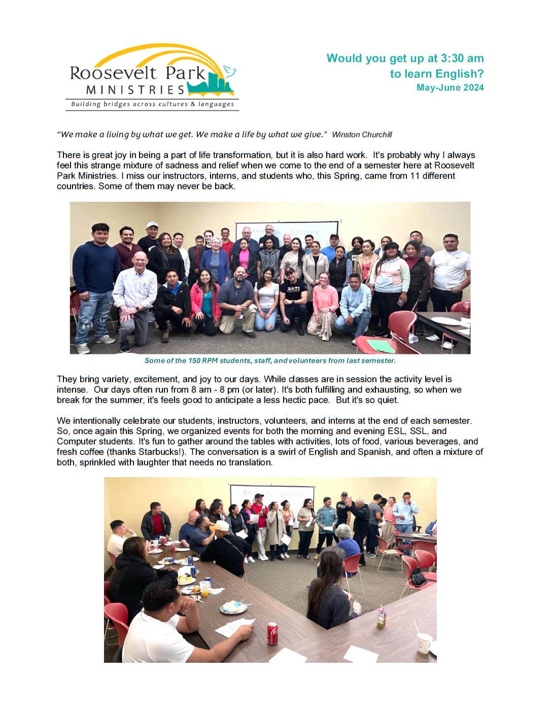 May June 2024 Newsletter cover page