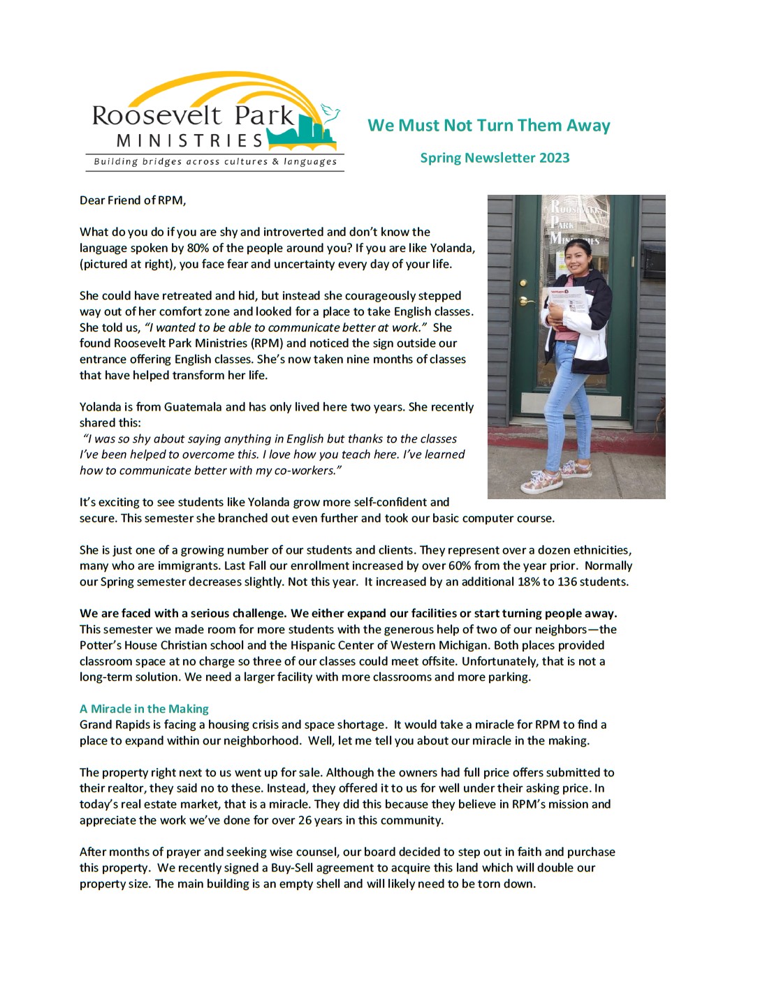 Spring 2023 Newsletter cover page